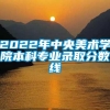 2022年中央美术学院本科专业录取分数线