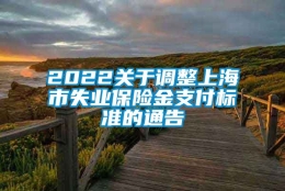 2022关于调整上海市失业保险金支付标准的通告