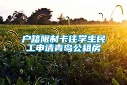 户籍限制卡住学生民工申请青岛公租房