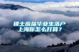 硕士应届毕业生落户上海你怎么打算？