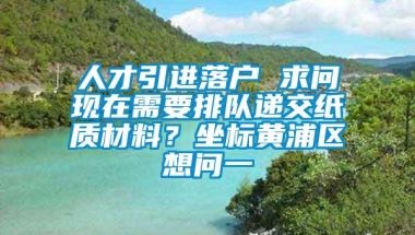 人才引进落户 求问现在需要排队递交纸质材料？坐标黄浦区想问一