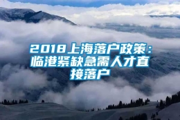 2018上海落户政策：临港紧缺急需人才直接落户