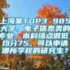 上海某TOP3 985大学，电子信息类的专业，本科绩点很低，均分75，可以申请哪所学校的研究生？