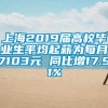 上海2019届高校毕业生平均起薪为每月7103元 同比增17.91%