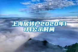 上海居转户2020年11月公示时间