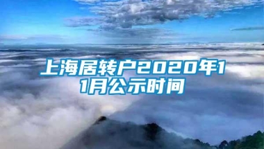 上海居转户2020年11月公示时间