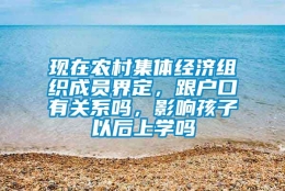 现在农村集体经济组织成员界定，跟户口有关系吗，影响孩子以后上学吗