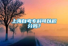 上海自考专科可以积分吗？