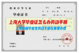 上海大学毕业证怎么办劳动手册（上海应届毕业生劳动手册在哪里办理）