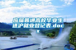 应届普通高校毕业生进沪就业登记表.docx