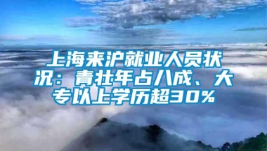 上海来沪就业人员状况：青壮年占八成、大专以上学历超30%