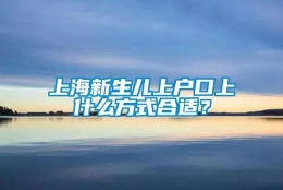 上海新生儿上户口上什么方式合适？