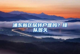 浦东新区居转户难吗？排队多久