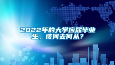 2022年的大学应届毕业生，该何去何从？