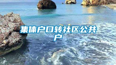 集体户口转社区公共户