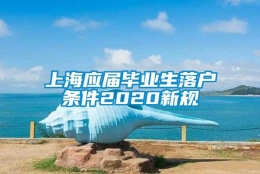 上海应届毕业生落户条件2020新规