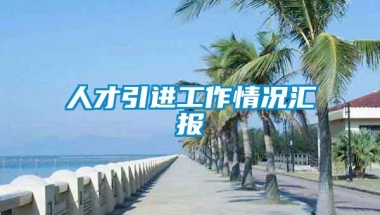 人才引进工作情况汇报