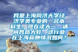 我是上海同济大学经济学类专业的一名本科生，现在读大一。请问各路大虾，这行业在上海薪酬情况如何？