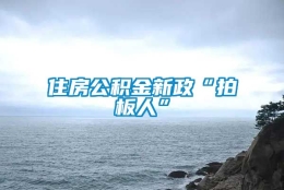 住房公积金新政“拍板人”