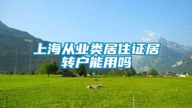 上海从业类居住证居转户能用吗