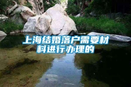 上海结婚落户需要材料进行办理的