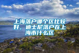 上海落户哪个区比较好，迪士尼落户在上海市什么区