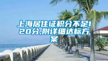 上海居住证积分不足120分,附详细达标方案