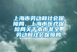 上海市劳动和社会保障局、上海市医疗保险局关于本市非全_劳动和社会保障局