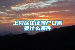 上海居住证转户口需要什么条件