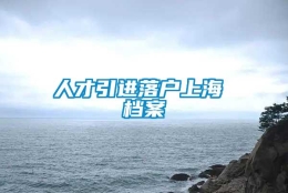 人才引进落户上海 档案