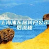 上海浦东居转户公示后流程