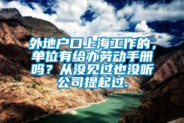 外地户口上海工作的，单位有给办劳动手册吗？从没见过也没听公司提起过.