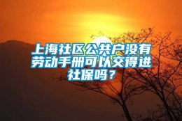 上海社区公共户没有劳动手册可以交得进社保吗？