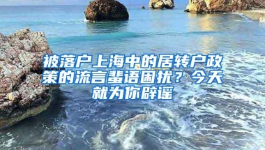 被落户上海中的居转户政策的流言蜚语困扰？今天就为你辟谣