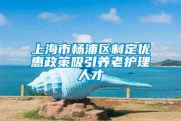 上海市杨浦区制定优惠政策吸引养老护理人才