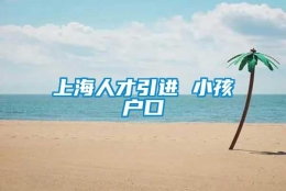 上海人才引进 小孩户口