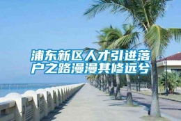 浦东新区人才引进落户之路漫漫其修远兮