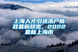 上海人才引进落户新政最新放宽，2022最新上海市