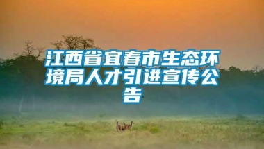 江西省宜春市生态环境局人才引进宣传公告