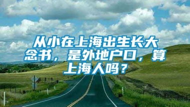 从小在上海出生长大念书，是外地户口，算上海人吗？