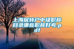 上海居转户中级职称目录哪些职称好考.pdf