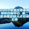 2022年枣庄市疾病预防控制中心 第二批急需紧缺人才引进公告