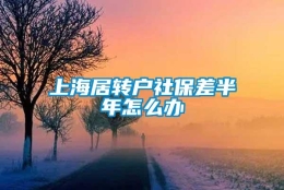 上海居转户社保差半年怎么办