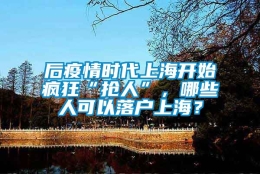 后疫情时代上海开始疯狂“抢人”，哪些人可以落户上海？