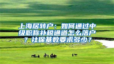 上海居转户：如何通过中级职称补税通道怎么落户？社保基数要求多少？