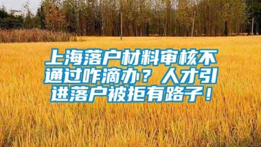 上海落户材料审核不通过咋滴办？人才引进落户被拒有路子！