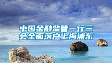 中国金融监管一行三会全面落户上海浦东