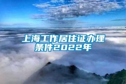 上海工作居住证办理条件2022年