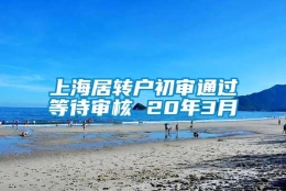 上海居转户初审通过等待审核 20年3月