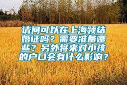 请问可以在上海领结婚证吗？需要准备哪些？另外将来对小孩的户口会有什么影响？